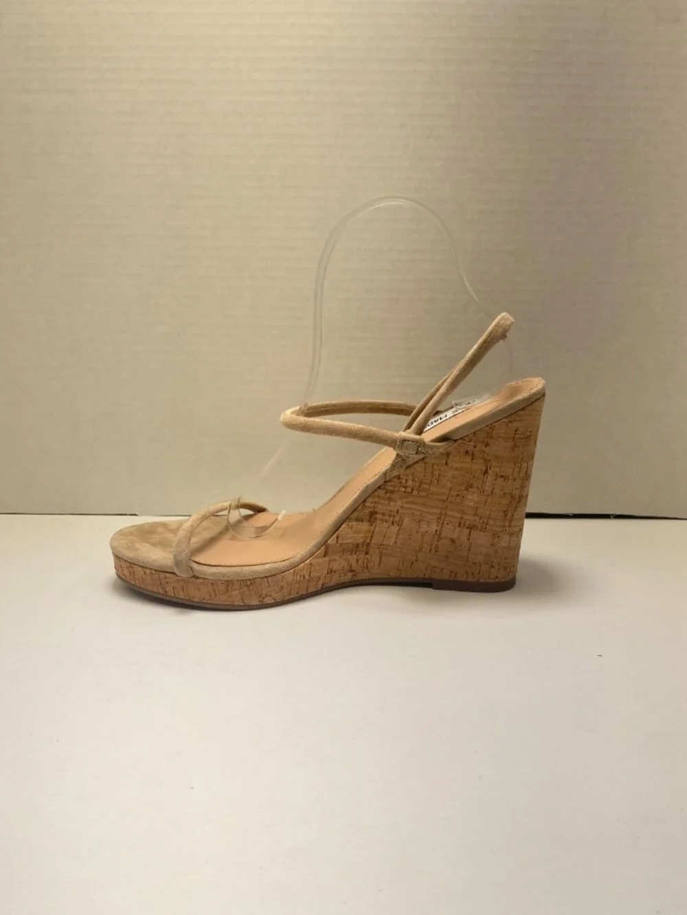 STEVE MADDEN Women's Udell Strappy Tan Suede Platform Wedge Sandals sz 11